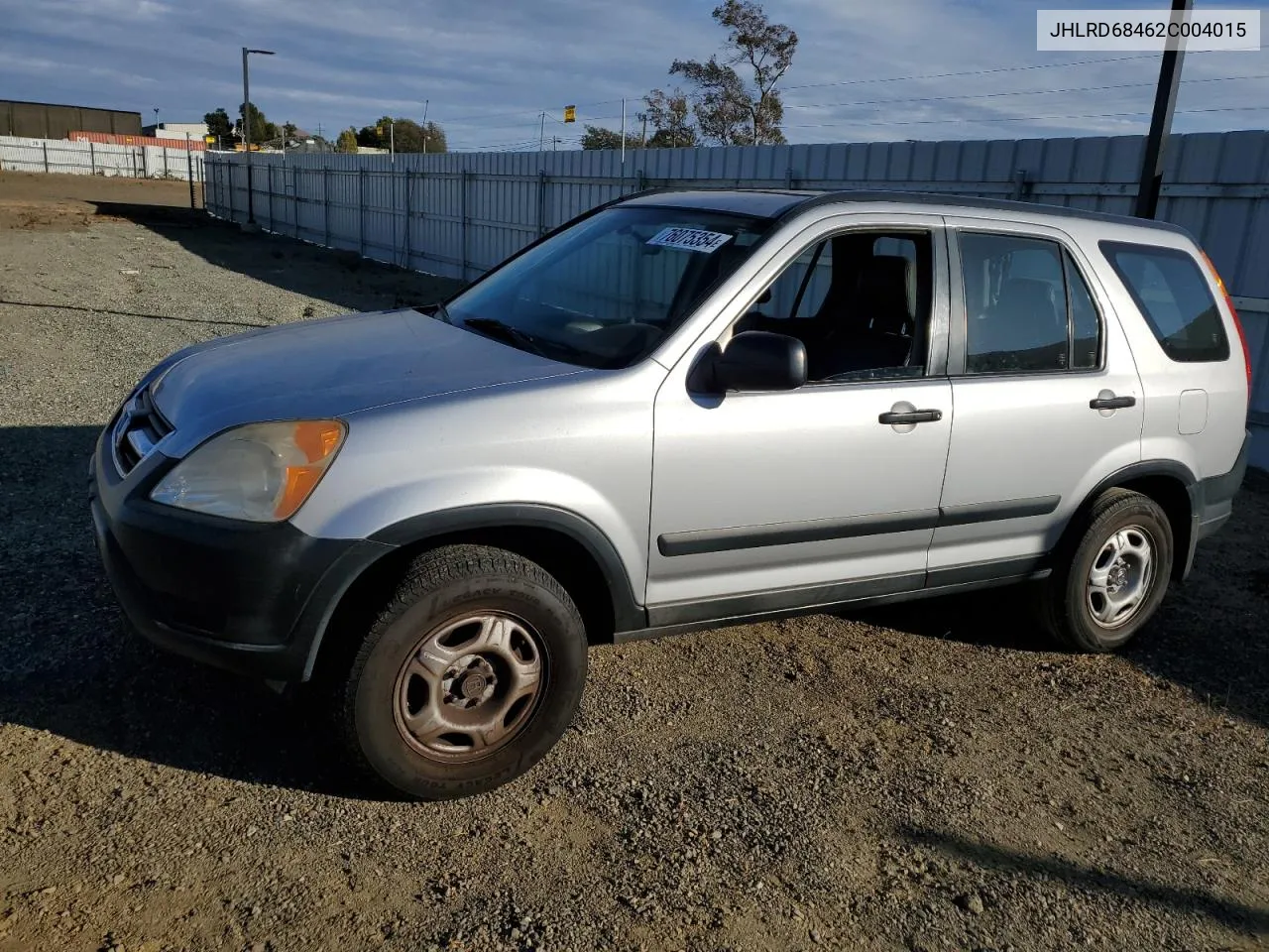 2002 Honda Cr-V Lx VIN: JHLRD68462C004015 Lot: 76075354