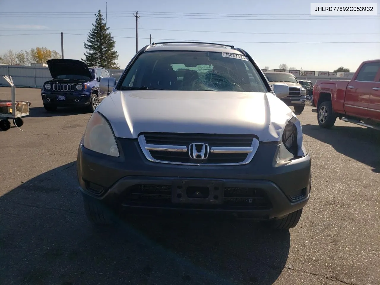 2002 Honda Cr-V Ex VIN: JHLRD77892C053932 Lot: 76087424