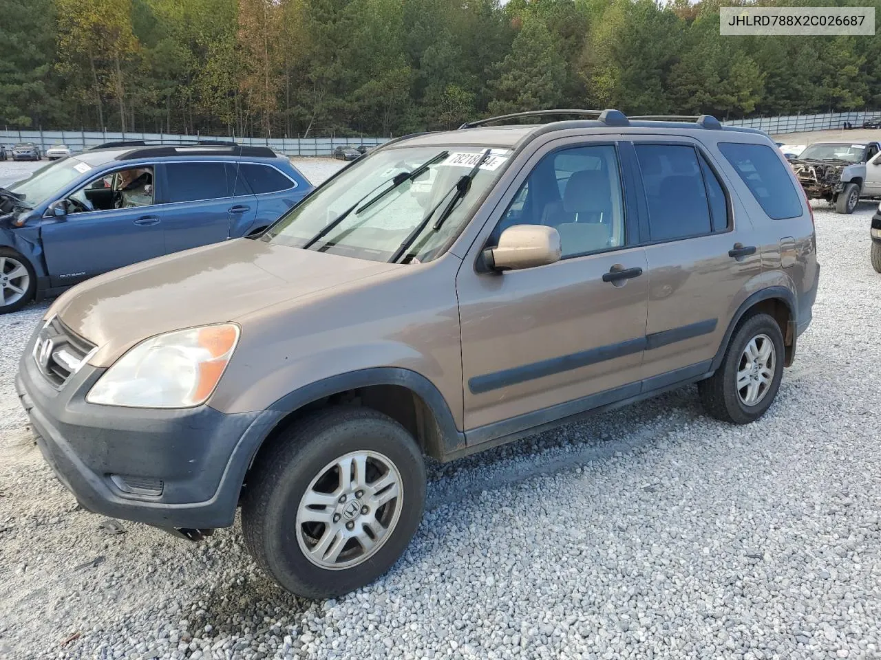 2002 Honda Cr-V Ex VIN: JHLRD788X2C026687 Lot: 78218094