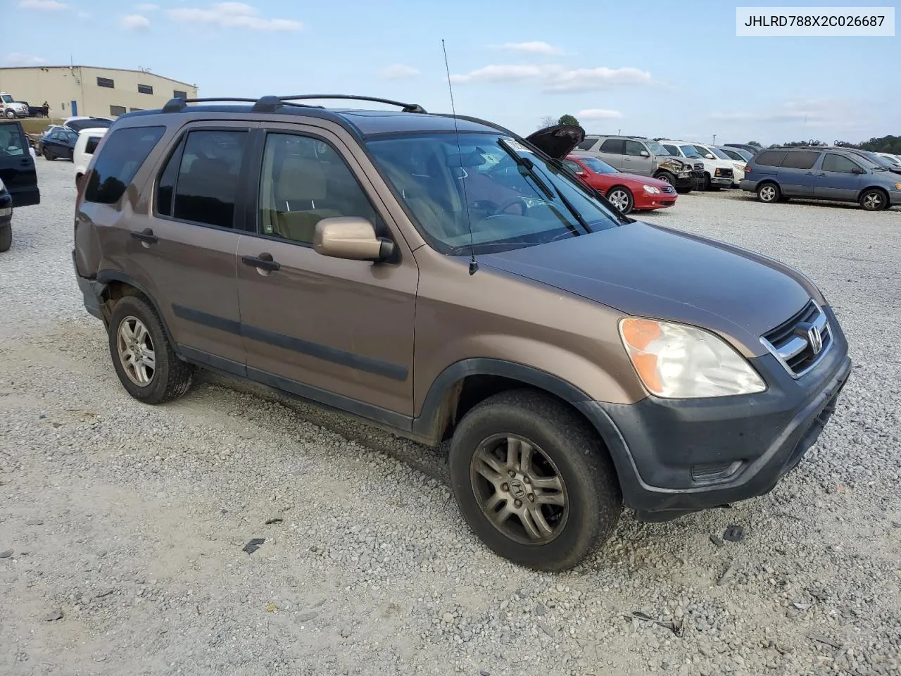 2002 Honda Cr-V Ex VIN: JHLRD788X2C026687 Lot: 78218094