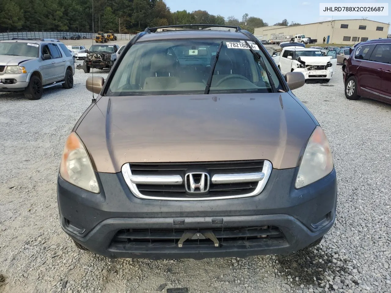 2002 Honda Cr-V Ex VIN: JHLRD788X2C026687 Lot: 78218094