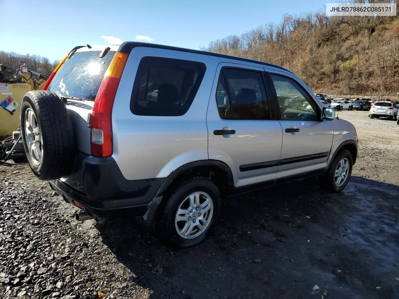 2002 Honda Cr-V Ex VIN: JHLRD78862C085171 Lot: 78400254