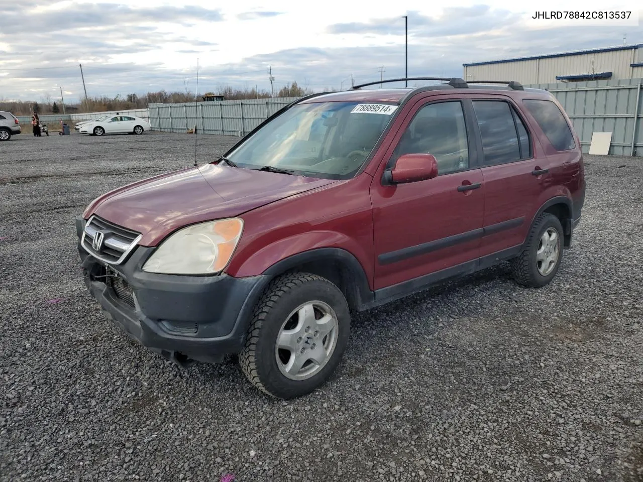 2002 Honda Cr-V Ex VIN: JHLRD78842C813537 Lot: 78889514