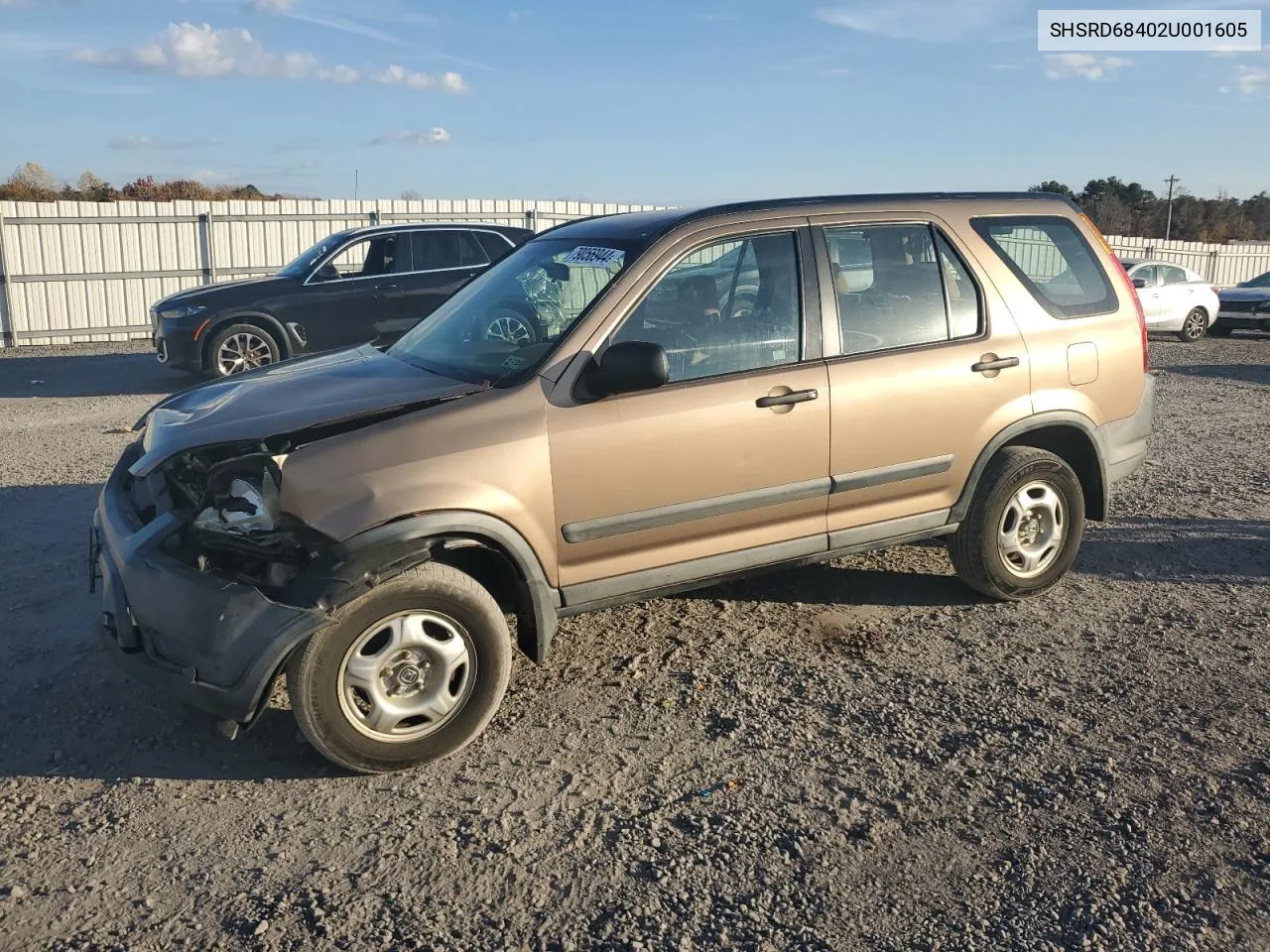 2002 Honda Cr-V Lx VIN: SHSRD68402U001605 Lot: 79056944