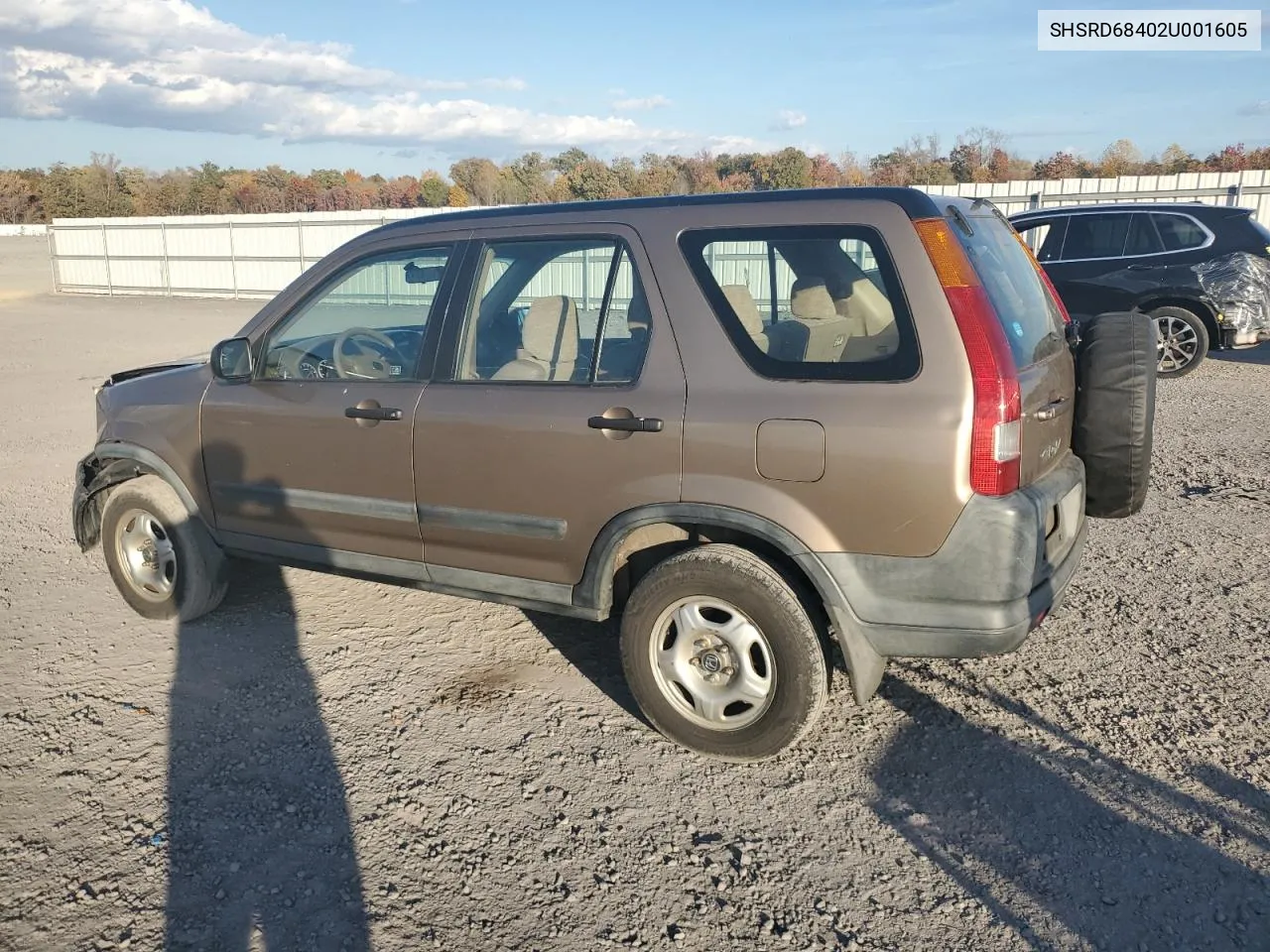 2002 Honda Cr-V Lx VIN: SHSRD68402U001605 Lot: 79056944