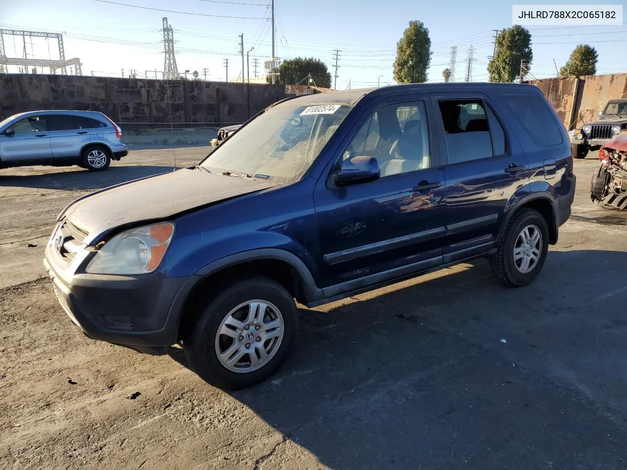 2002 Honda Cr-V Ex VIN: JHLRD788X2C065182 Lot: 81002574