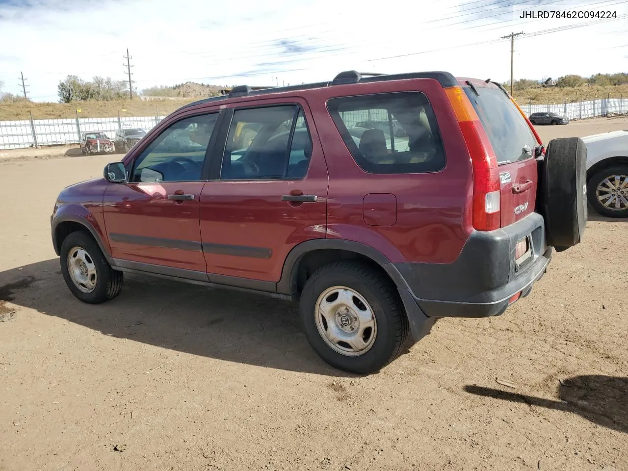 2002 Honda Cr-V Lx VIN: JHLRD78462C094224 Lot: 81067214