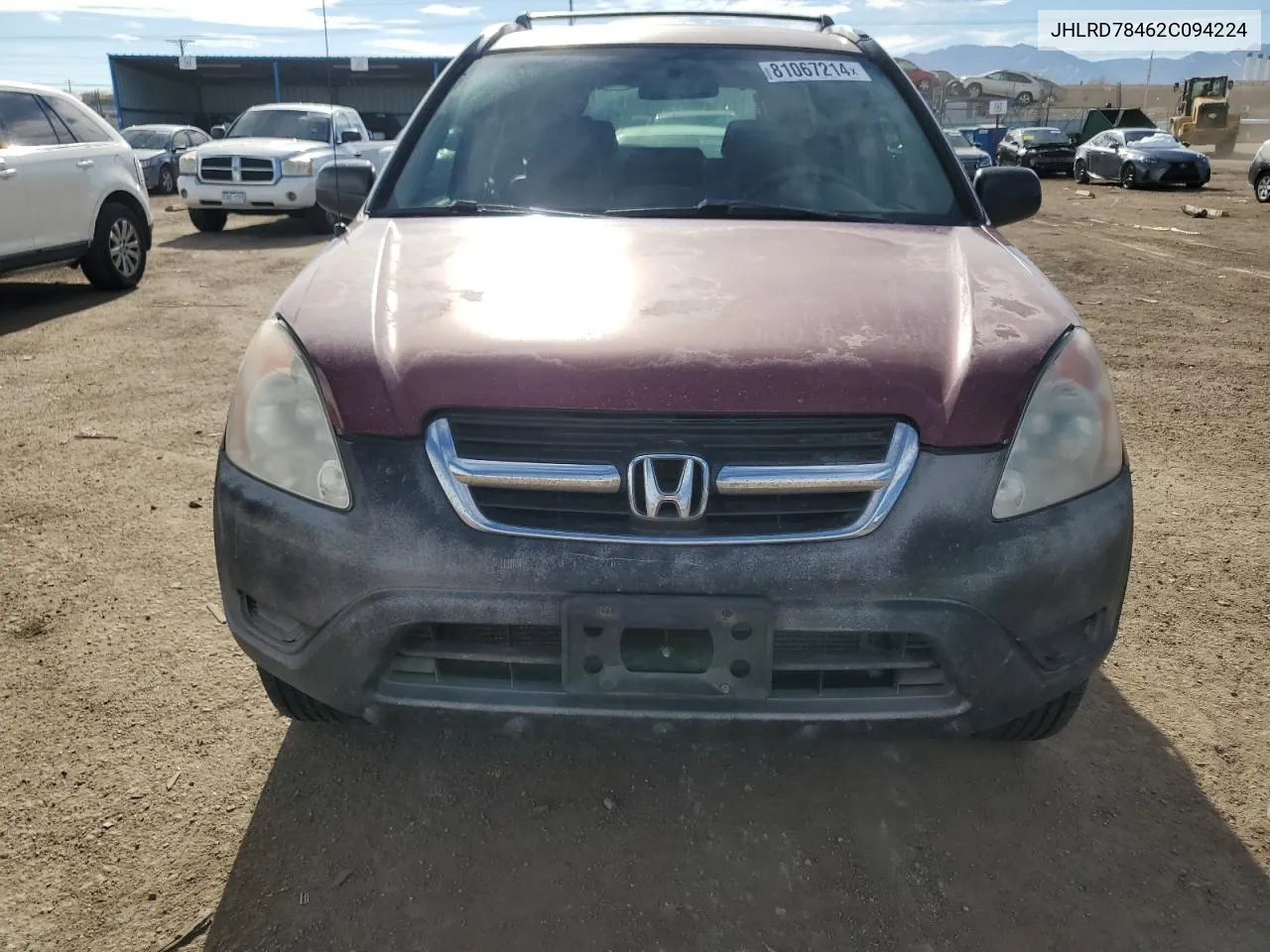 2002 Honda Cr-V Lx VIN: JHLRD78462C094224 Lot: 81067214