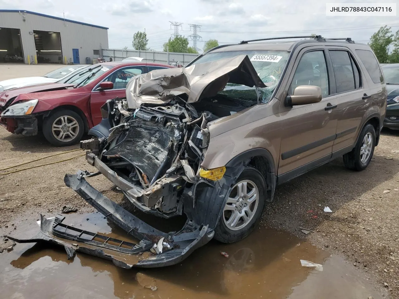 2003 Honda Cr-V Ex VIN: JHLRD78843C047116 Lot: 55557394