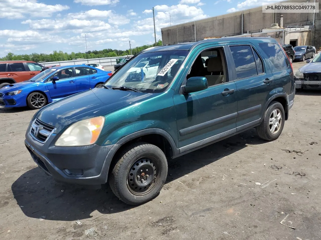 JHLRD78853C049778 2003 Honda Cr-V Ex