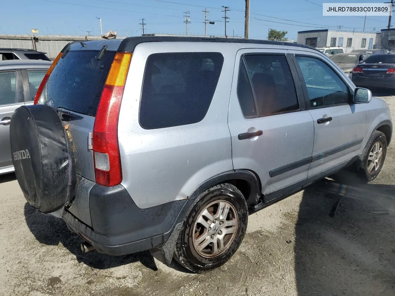 2003 Honda Cr-V Ex VIN: JHLRD78833C012809 Lot: 59933494