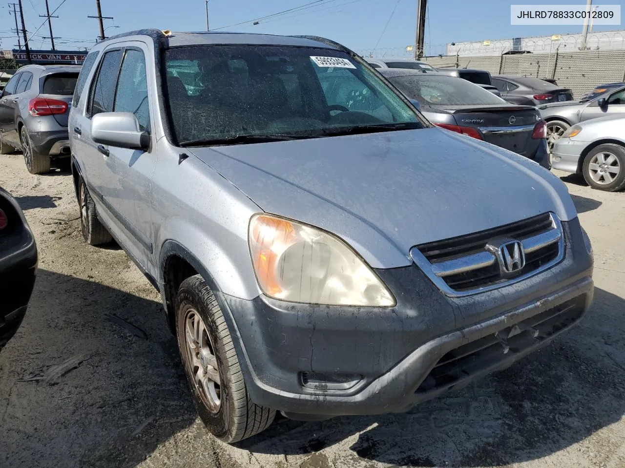 2003 Honda Cr-V Ex VIN: JHLRD78833C012809 Lot: 59933494