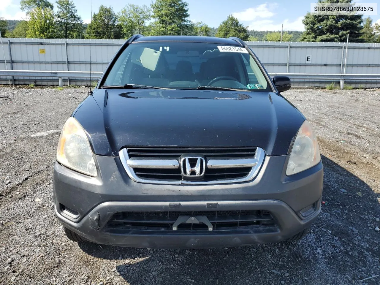 2003 Honda Cr-V Ex VIN: SHSRD78863U128675 Lot: 66081544