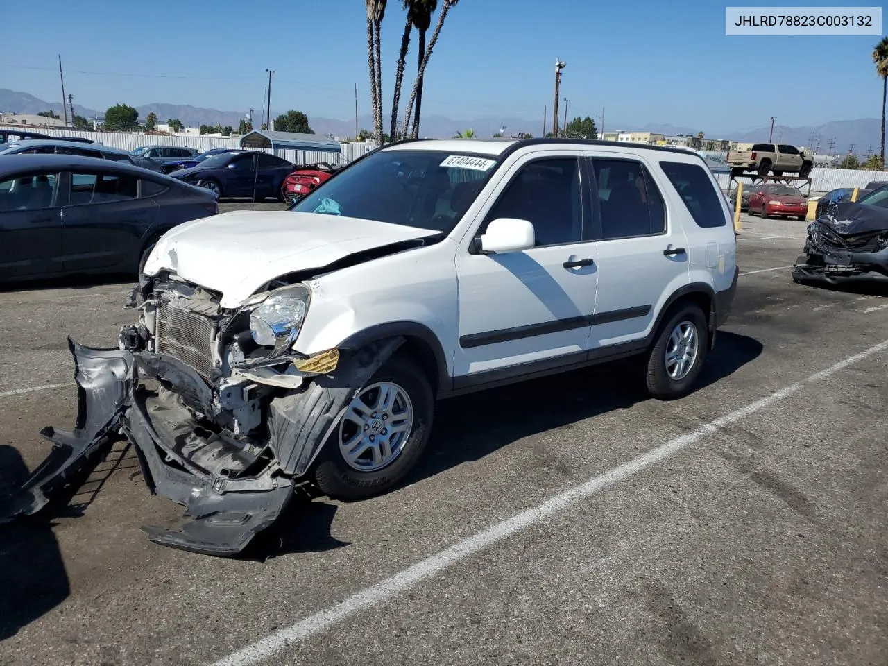 2003 Honda Cr-V Ex VIN: JHLRD78823C003132 Lot: 67404444