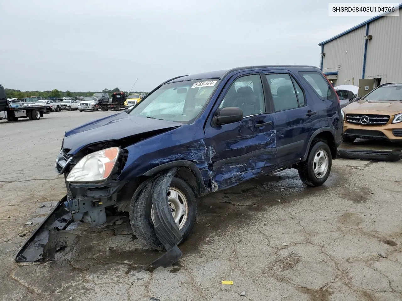 2003 Honda Cr-V Lx VIN: SHSRD68403U104766 Lot: 67655324