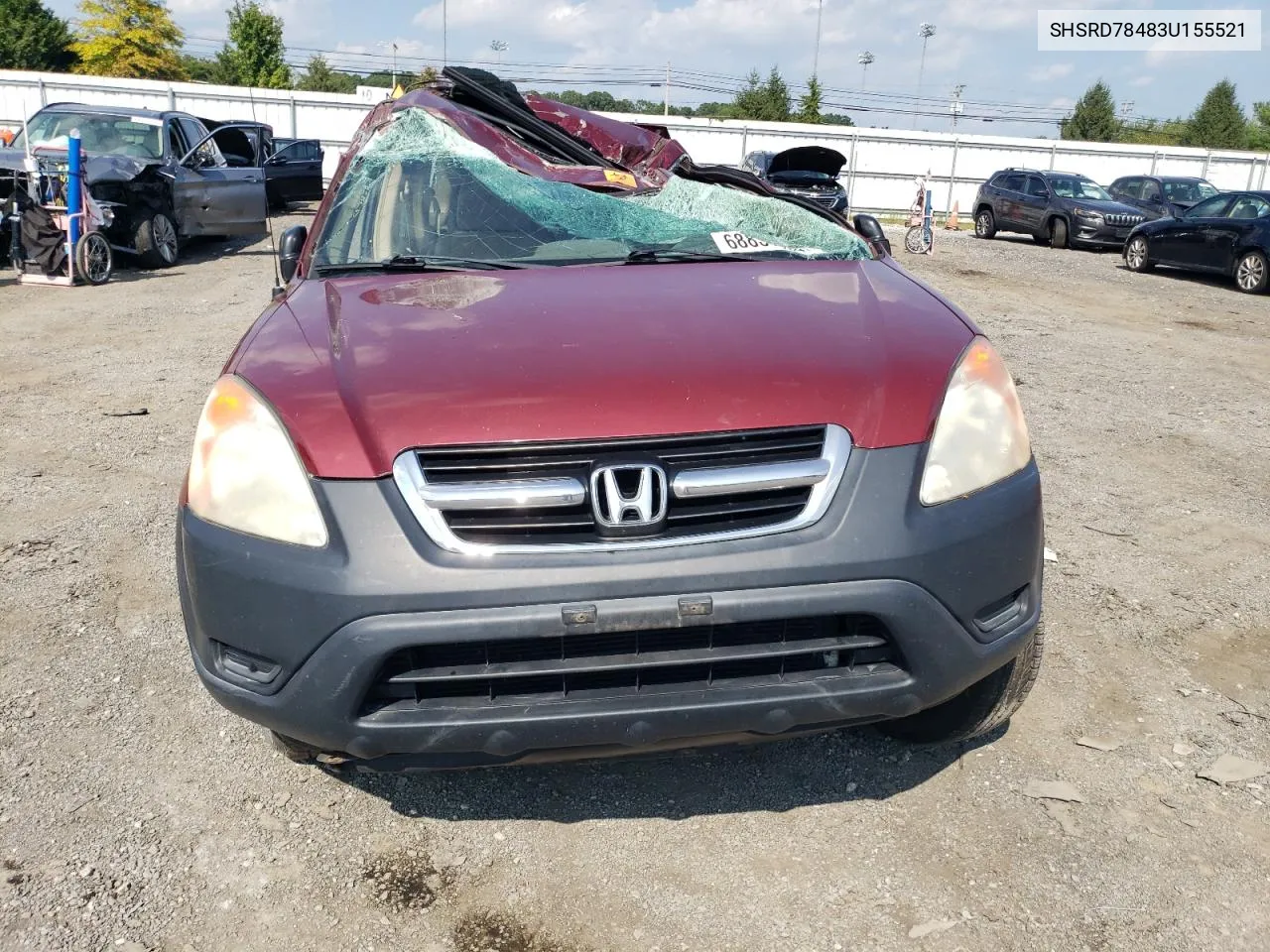 2003 Honda Cr-V Lx VIN: SHSRD78483U155521 Lot: 68834454