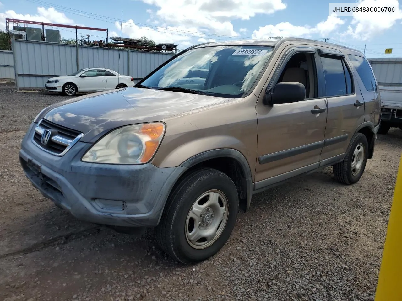 2003 Honda Cr-V Lx VIN: JHLRD68483C006706 Lot: 69089894