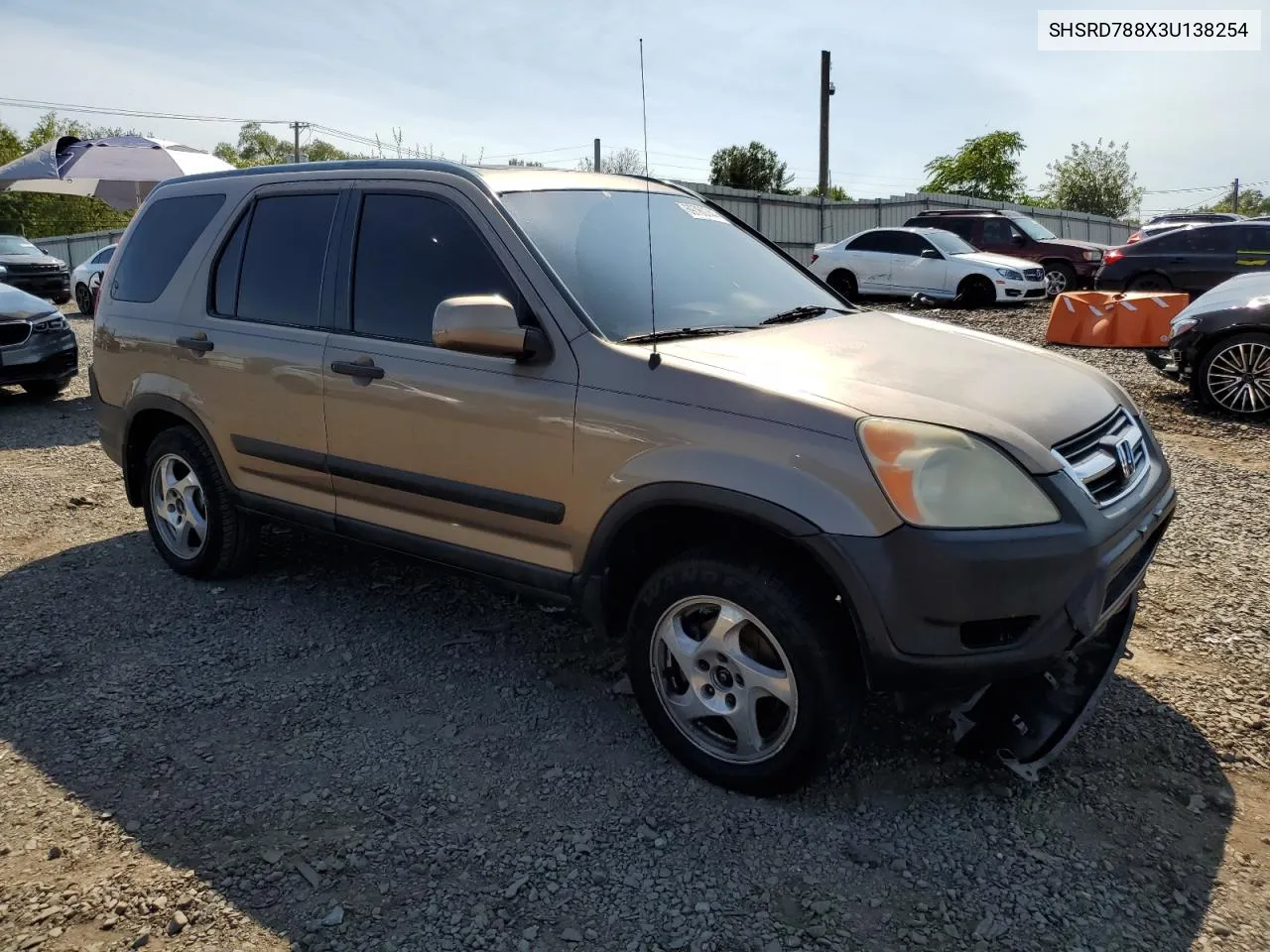 2003 Honda Cr-V Ex VIN: SHSRD788X3U138254 Lot: 69760744