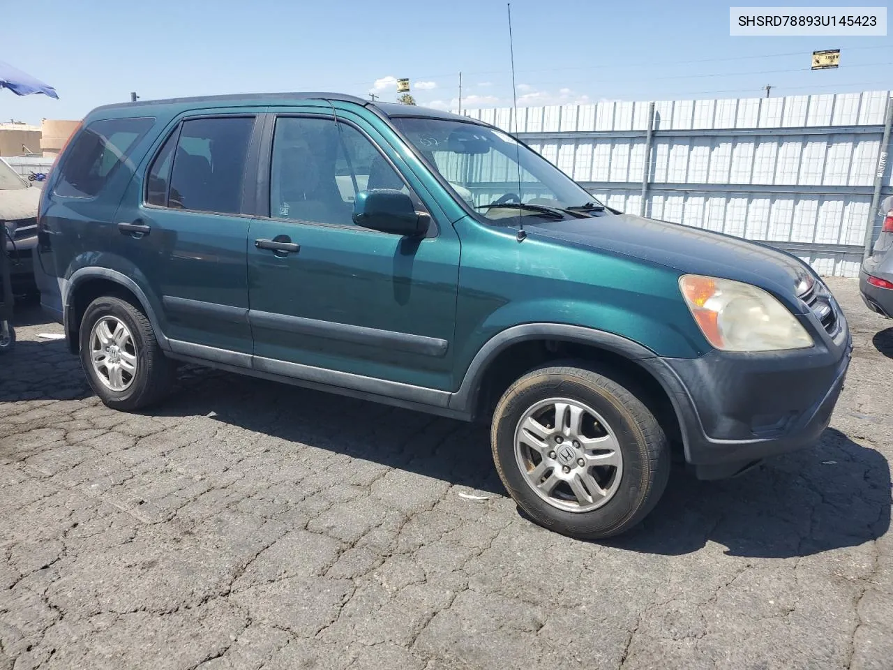 2003 Honda Cr-V Ex VIN: SHSRD78893U145423 Lot: 70094964