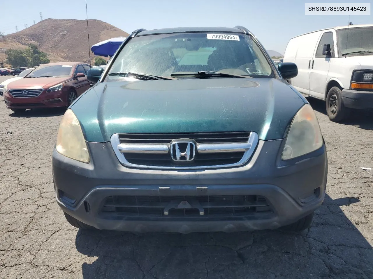 2003 Honda Cr-V Ex VIN: SHSRD78893U145423 Lot: 70094964