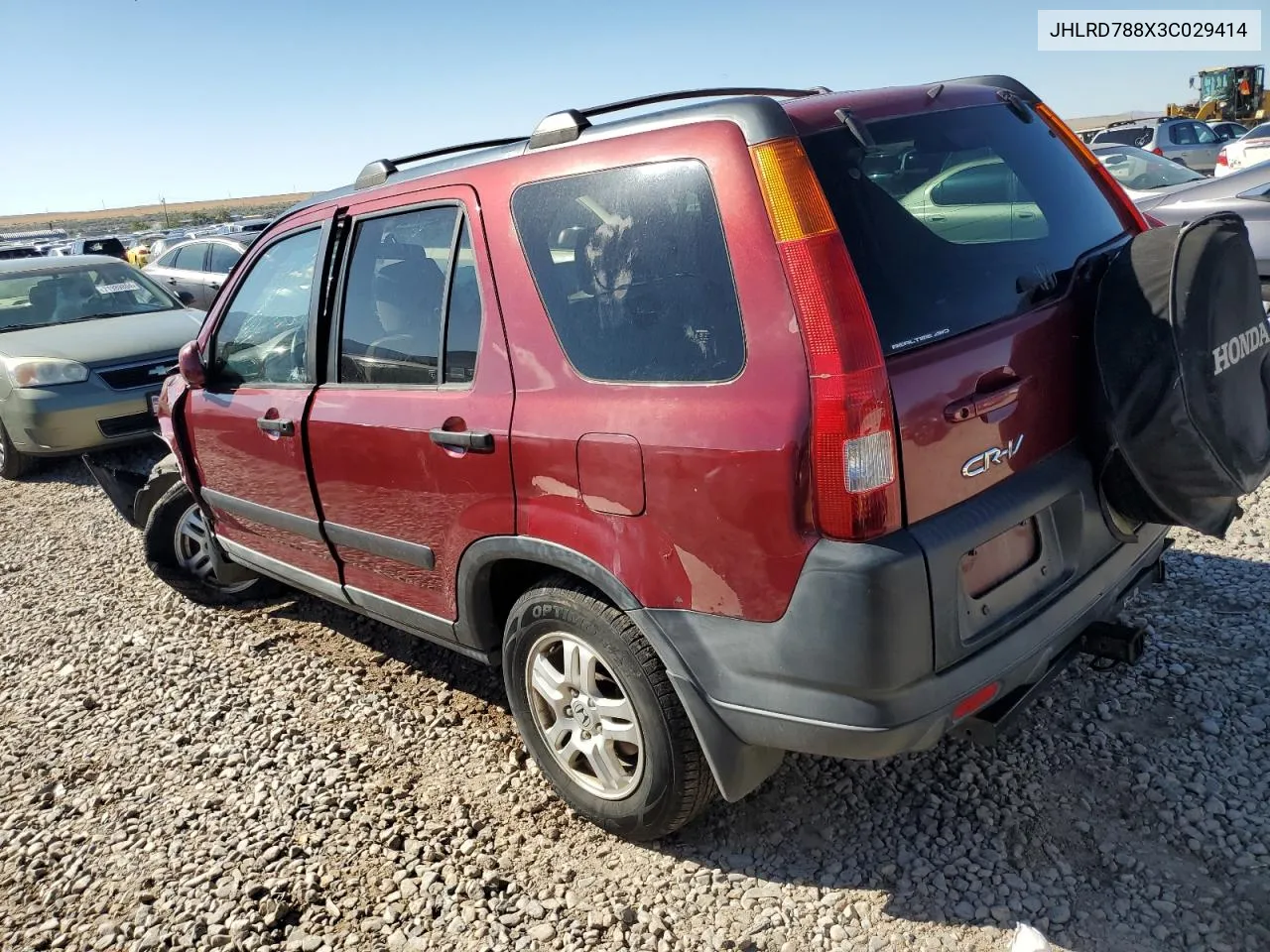 2003 Honda Cr-V Ex VIN: JHLRD788X3C029414 Lot: 71869624