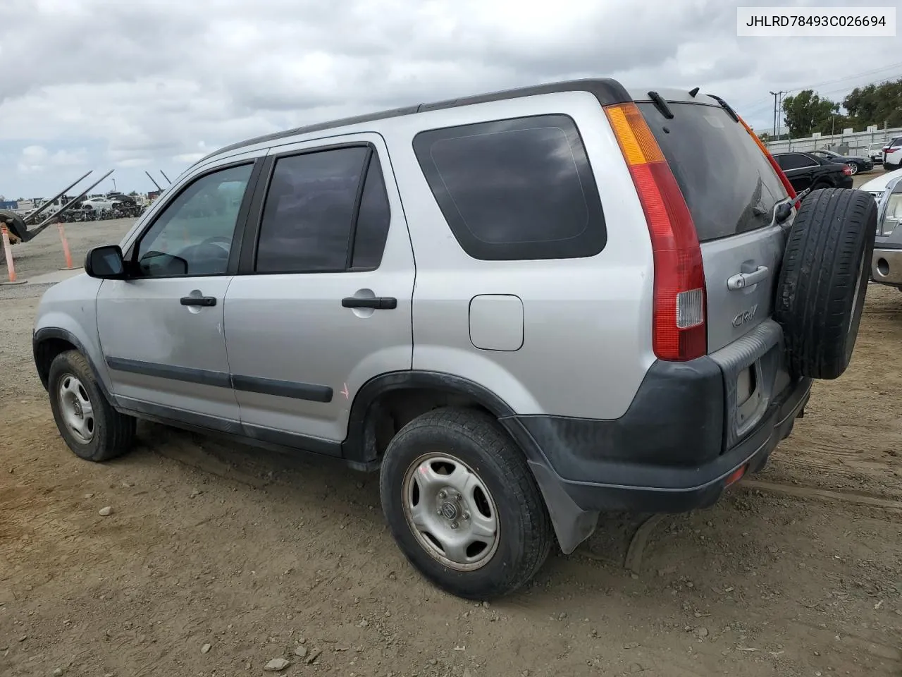 2003 Honda Cr-V Lx VIN: JHLRD78493C026694 Lot: 71888414