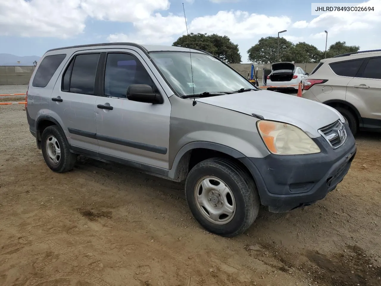 2003 Honda Cr-V Lx VIN: JHLRD78493C026694 Lot: 71888414