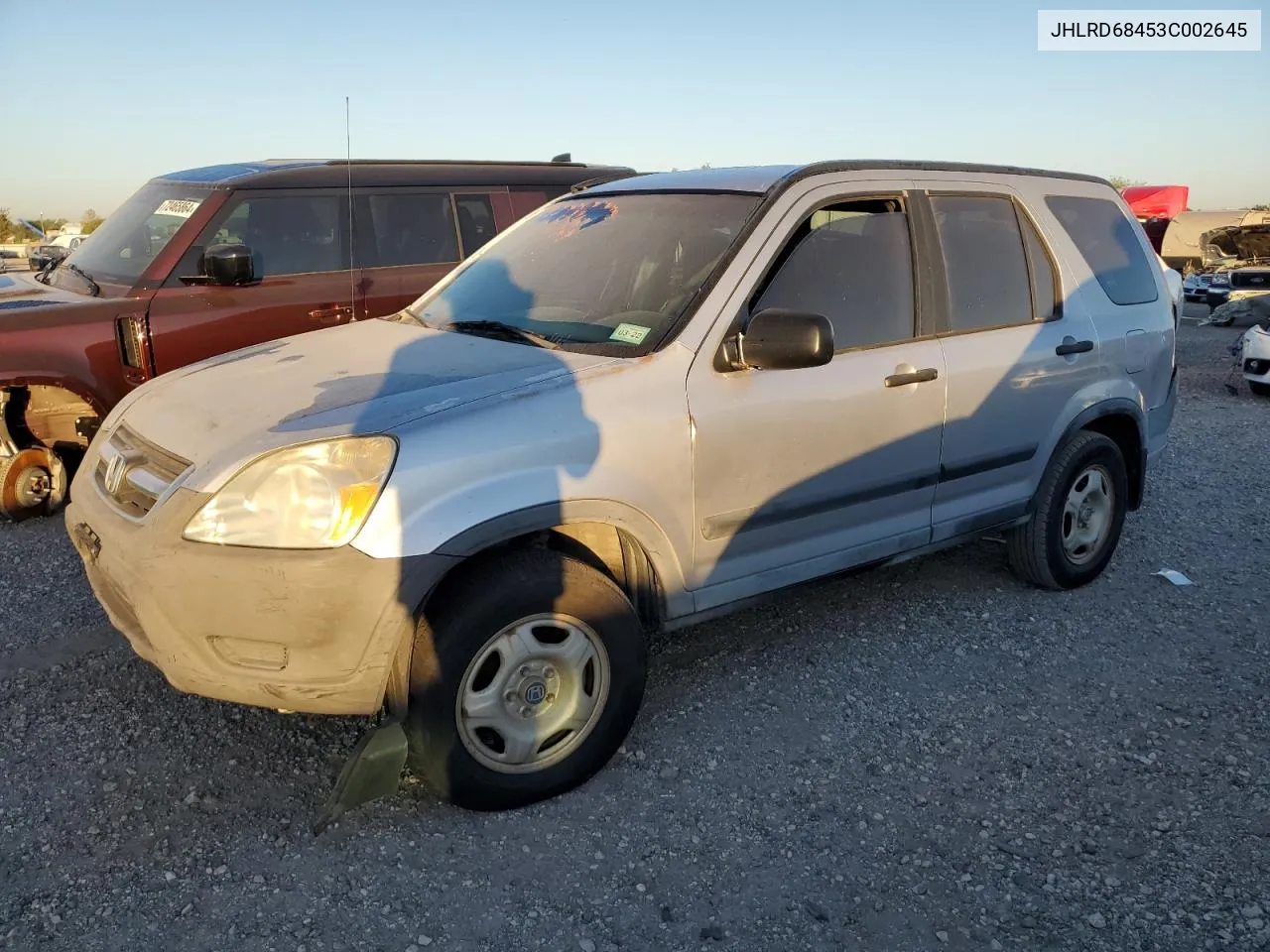 2003 Honda Cr-V Lx VIN: JHLRD68453C002645 Lot: 72691994