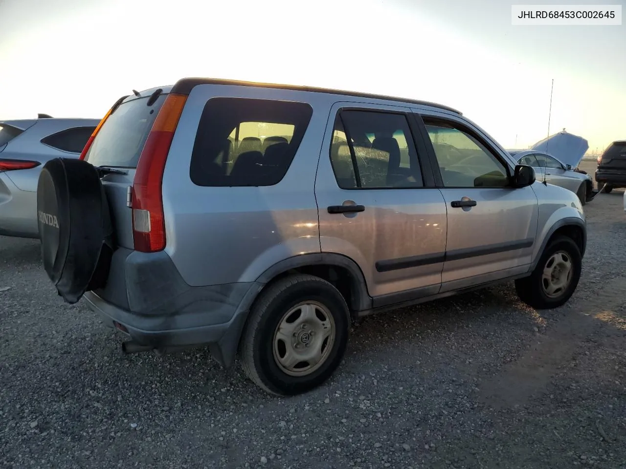 2003 Honda Cr-V Lx VIN: JHLRD68453C002645 Lot: 72691994