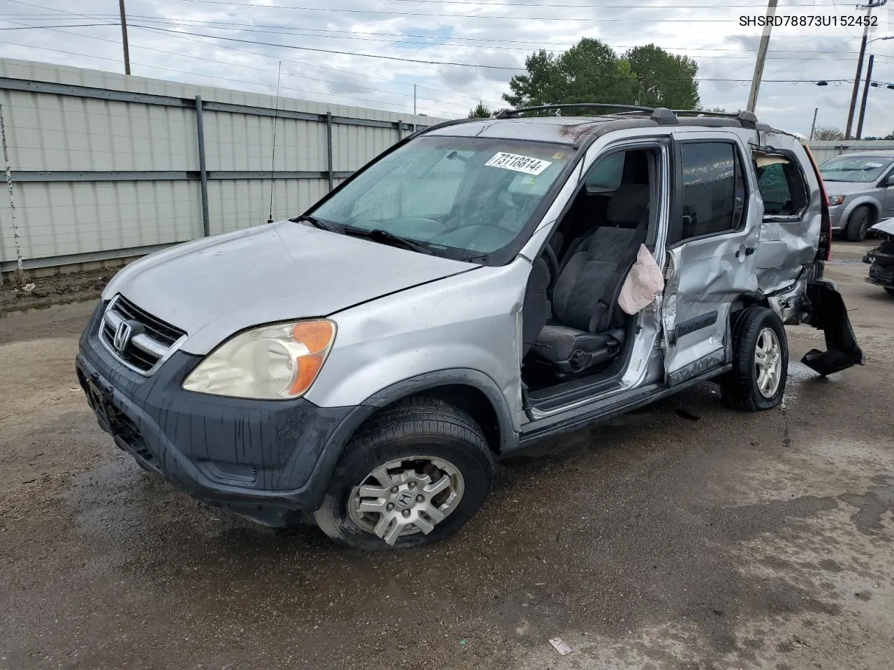 2003 Honda Cr-V Ex VIN: SHSRD78873U152452 Lot: 73118814