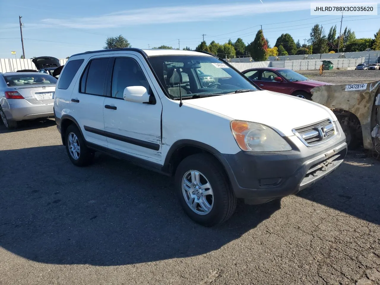 2003 Honda Cr-V Ex VIN: JHLRD788X3C035620 Lot: 73493424