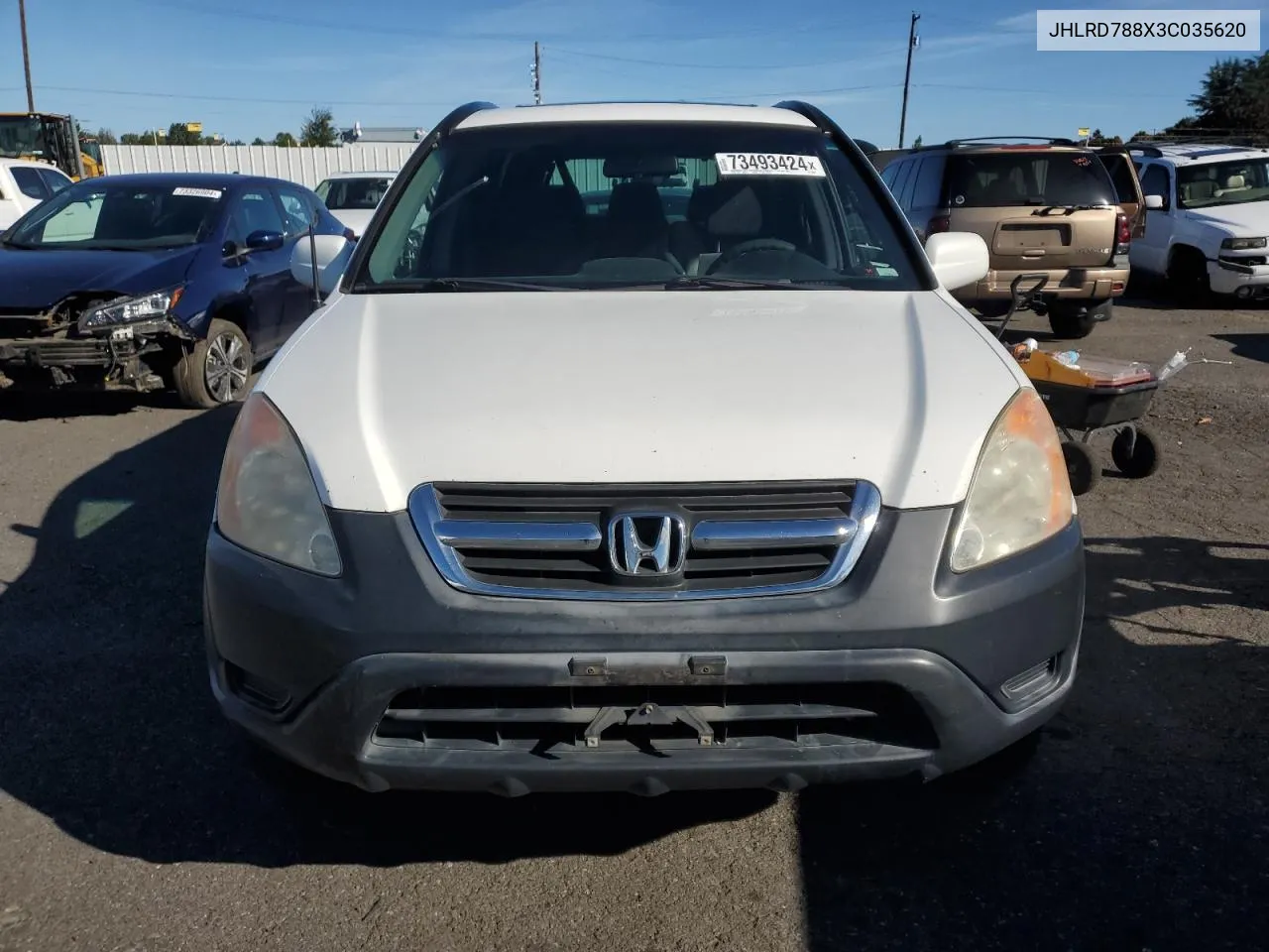 2003 Honda Cr-V Ex VIN: JHLRD788X3C035620 Lot: 73493424