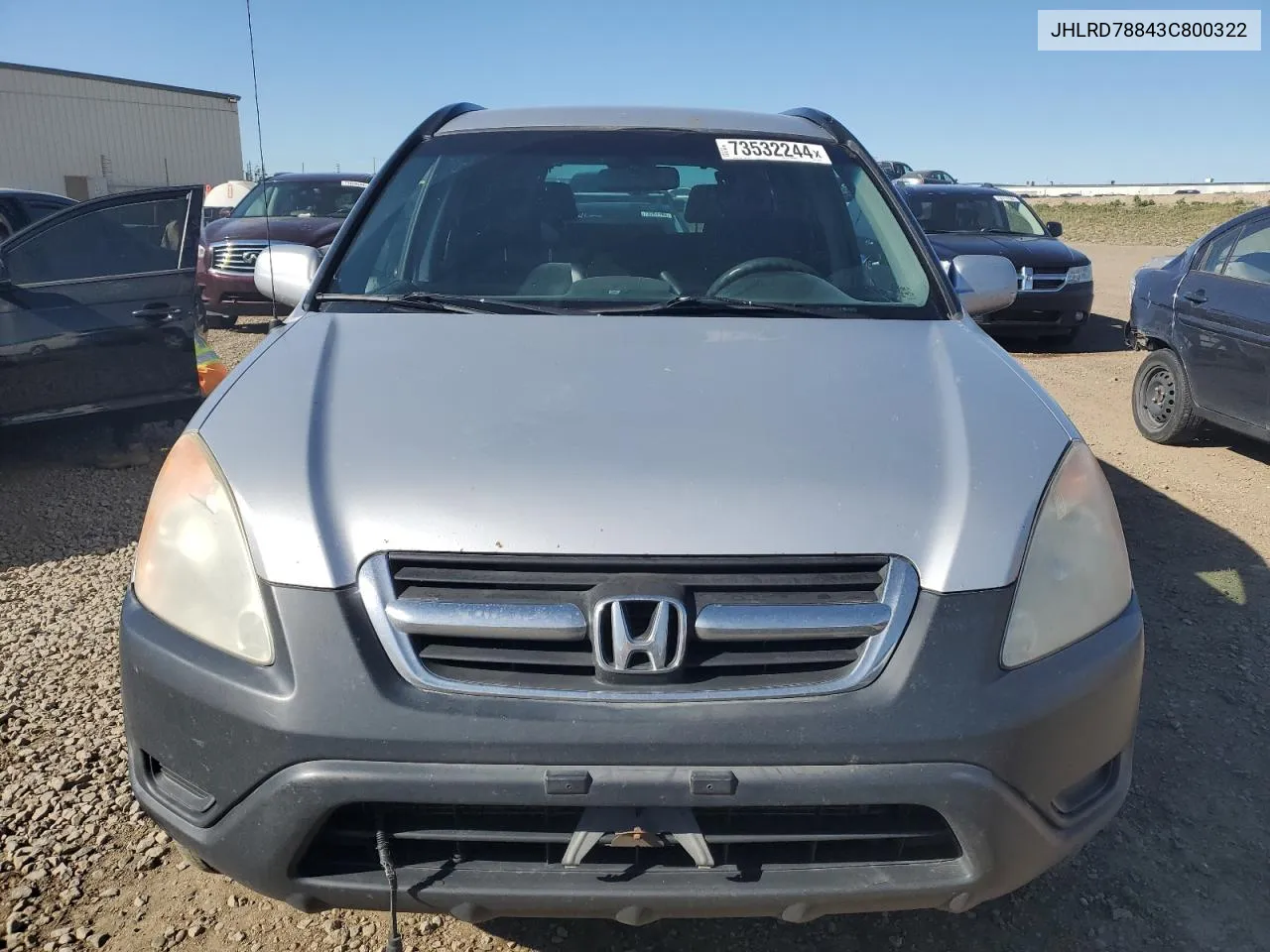 2003 Honda Cr-V Ex VIN: JHLRD78843C800322 Lot: 73532244