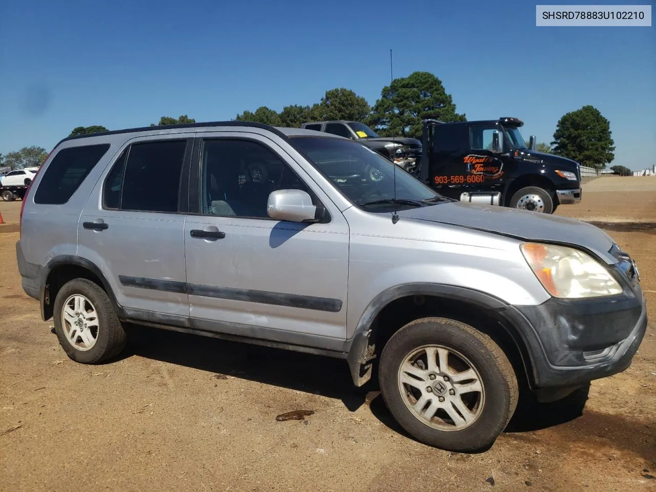 2003 Honda Cr-V Ex VIN: SHSRD78883U102210 Lot: 73997884