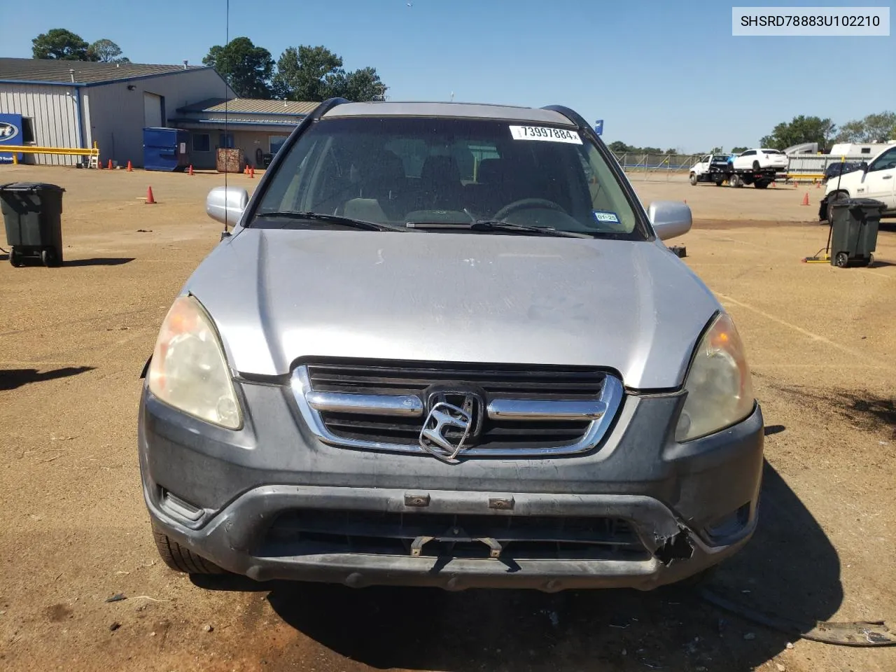 2003 Honda Cr-V Ex VIN: SHSRD78883U102210 Lot: 73997884