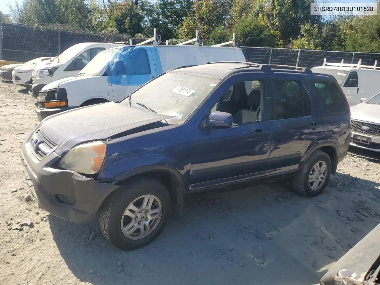 2003 Honda Cr-V Ex VIN: SHSRD78813U101528 Lot: 74061054