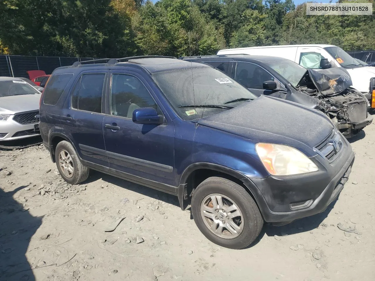 2003 Honda Cr-V Ex VIN: SHSRD78813U101528 Lot: 74061054