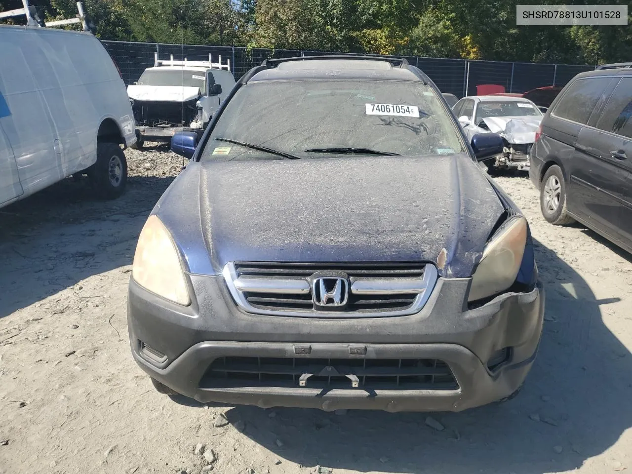 2003 Honda Cr-V Ex VIN: SHSRD78813U101528 Lot: 74061054