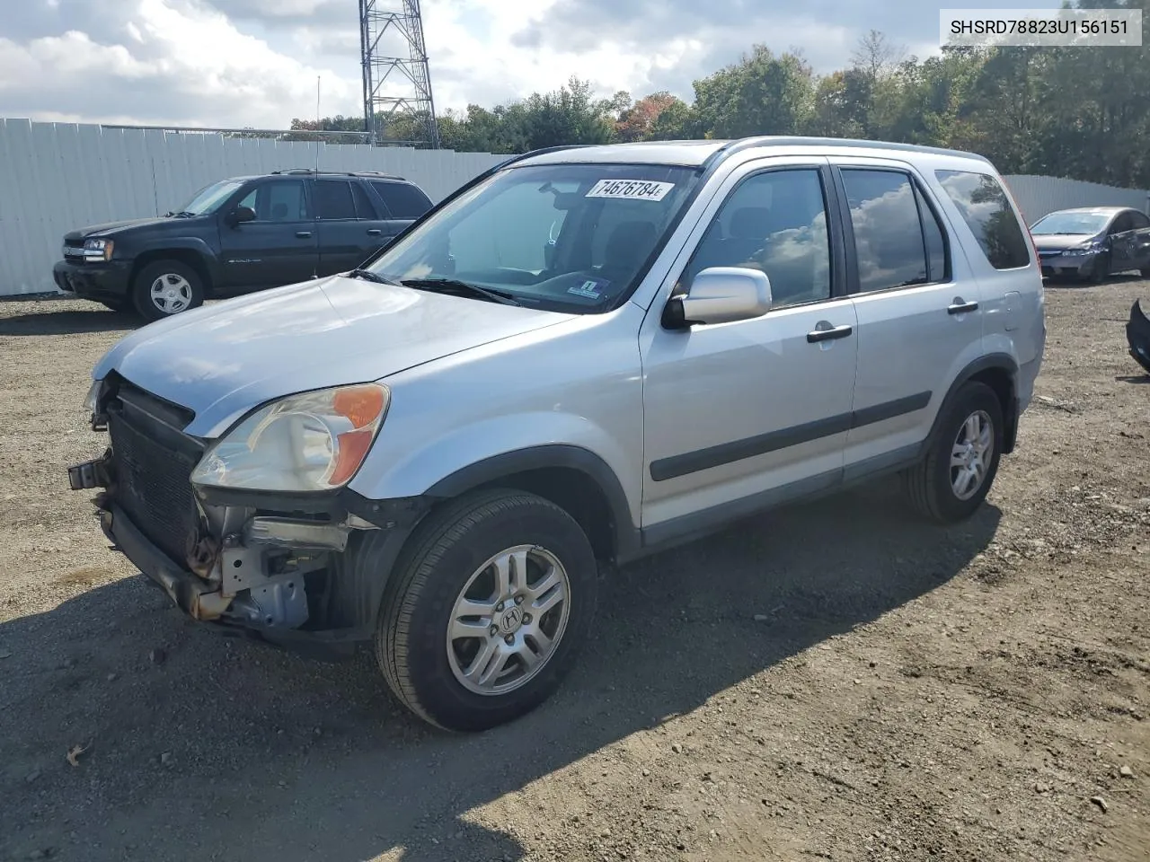 2003 Honda Cr-V Ex VIN: SHSRD78823U156151 Lot: 74676784