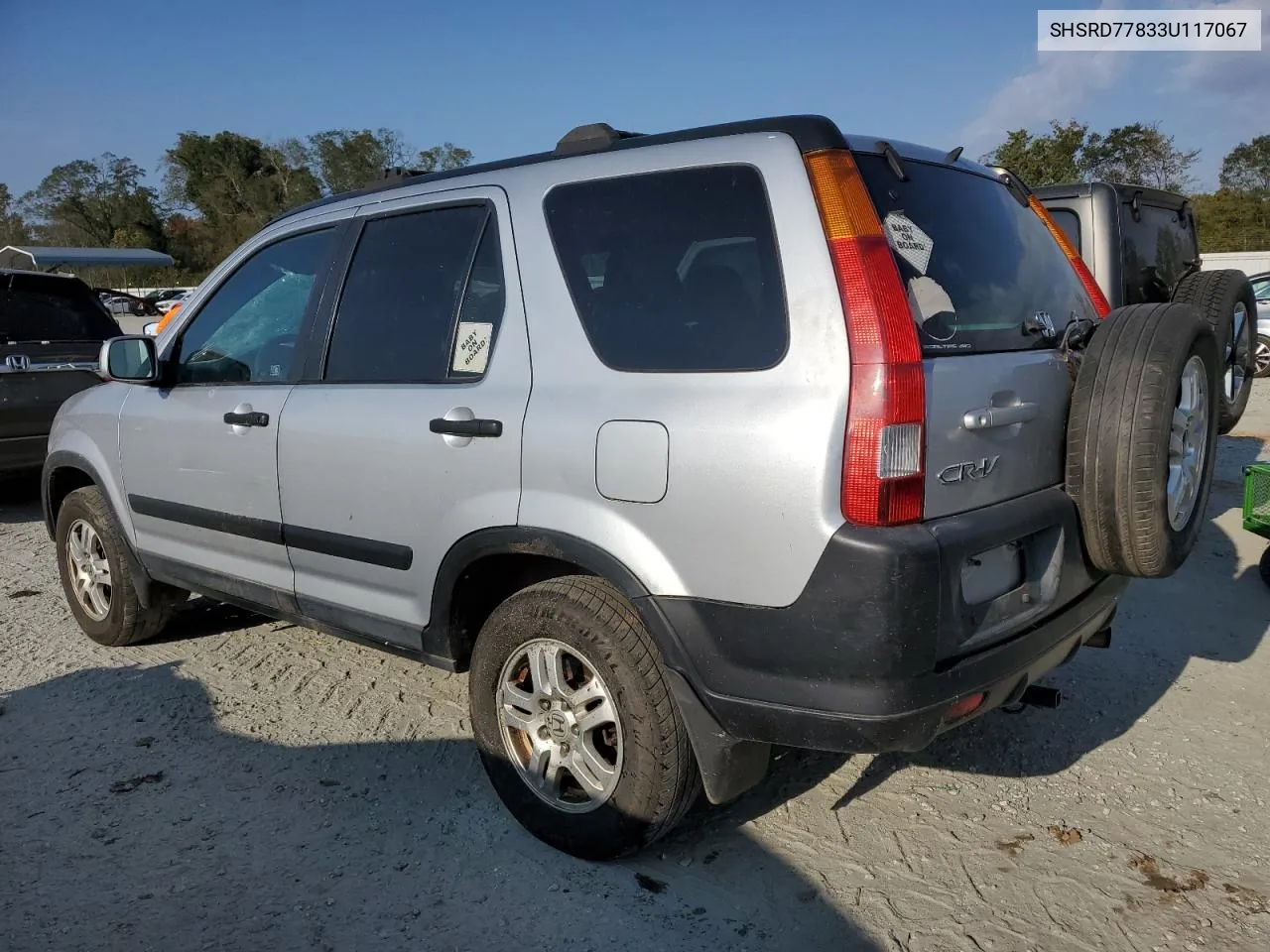 2003 Honda Cr-V Ex VIN: SHSRD77833U117067 Lot: 75025584