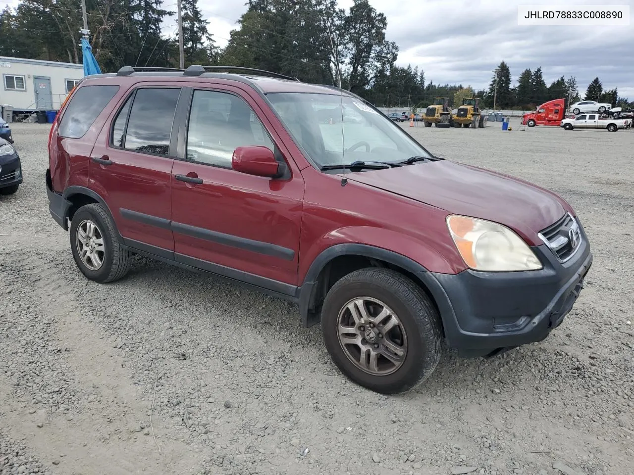 2003 Honda Cr-V Ex VIN: JHLRD78833C008890 Lot: 75279394