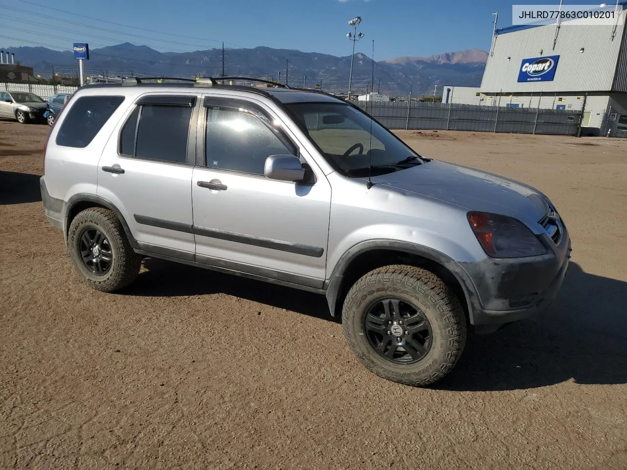 2003 Honda Cr-V Ex VIN: JHLRD77863C010201 Lot: 75498174