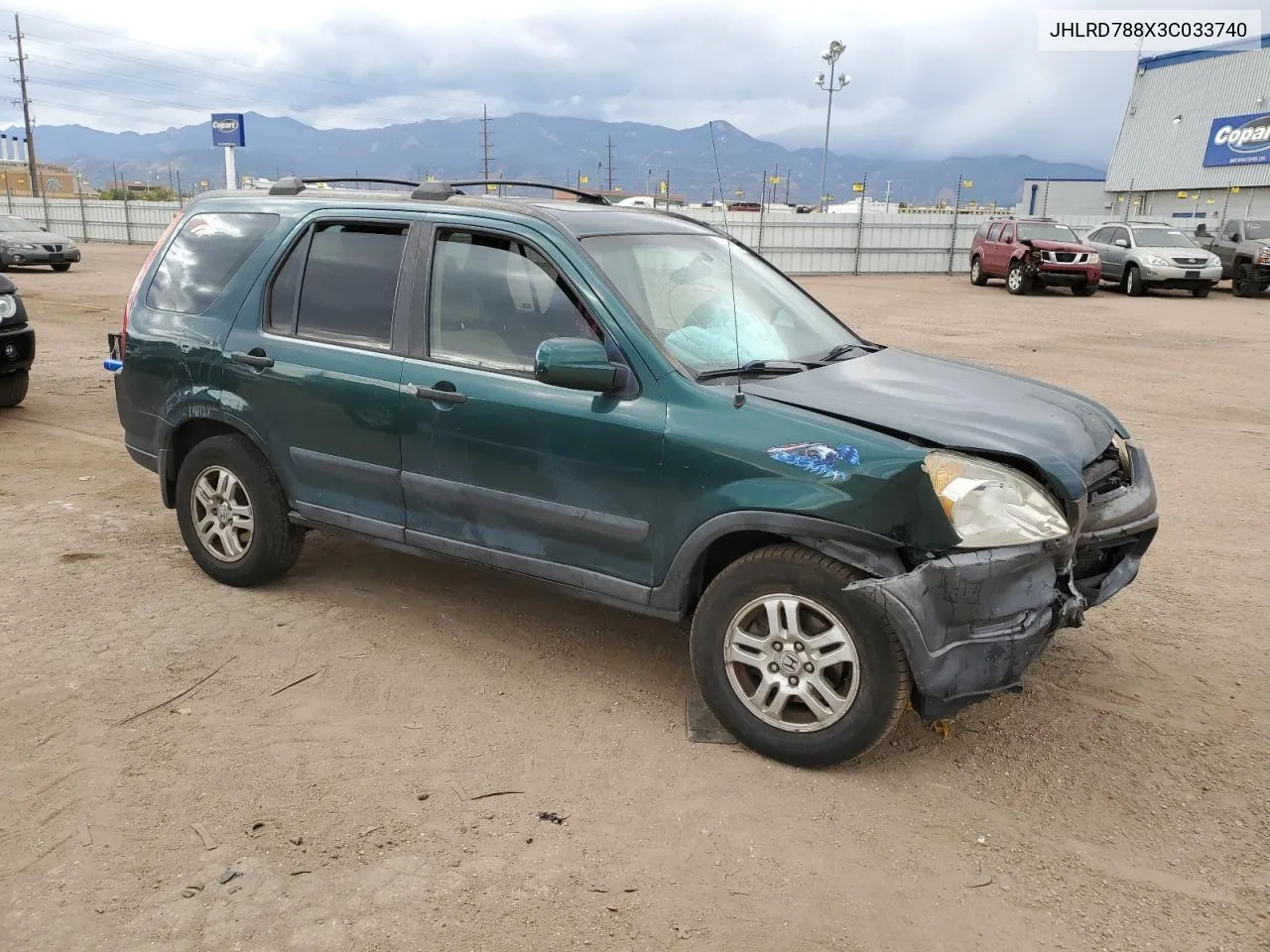 2003 Honda Cr-V Ex VIN: JHLRD788X3C033740 Lot: 75661234