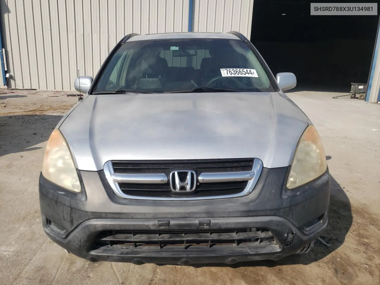 2003 Honda Cr-V Ex VIN: SHSRD788X3U134981 Lot: 76366544