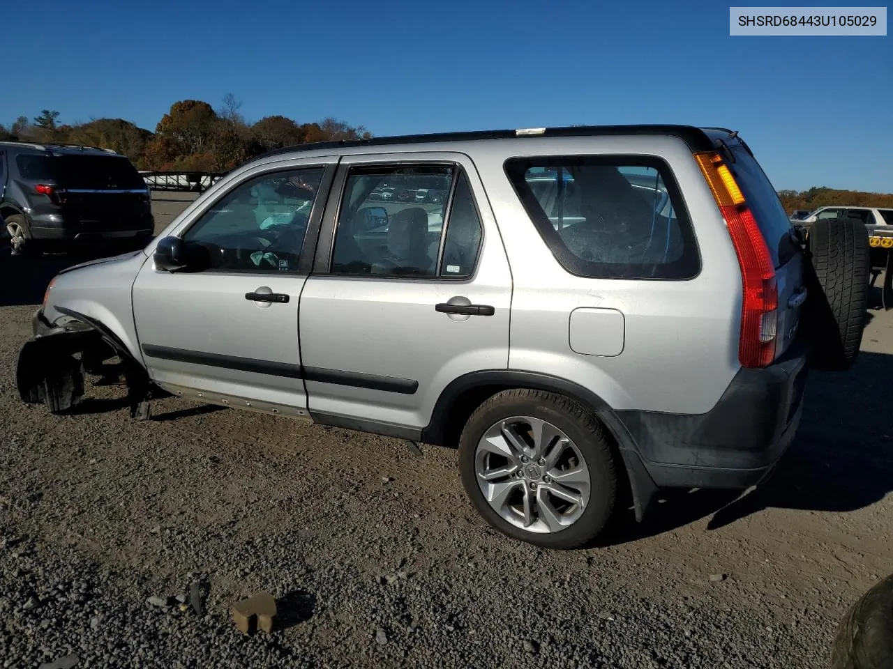 2003 Honda Cr-V Lx VIN: SHSRD68443U105029 Lot: 76801334