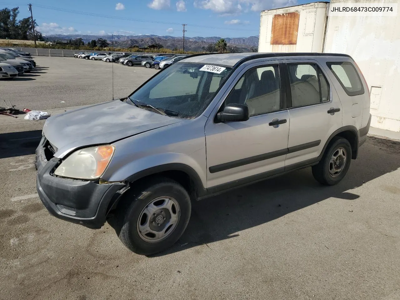 2003 Honda Cr-V Lx VIN: JHLRD68473C009774 Lot: 77473614