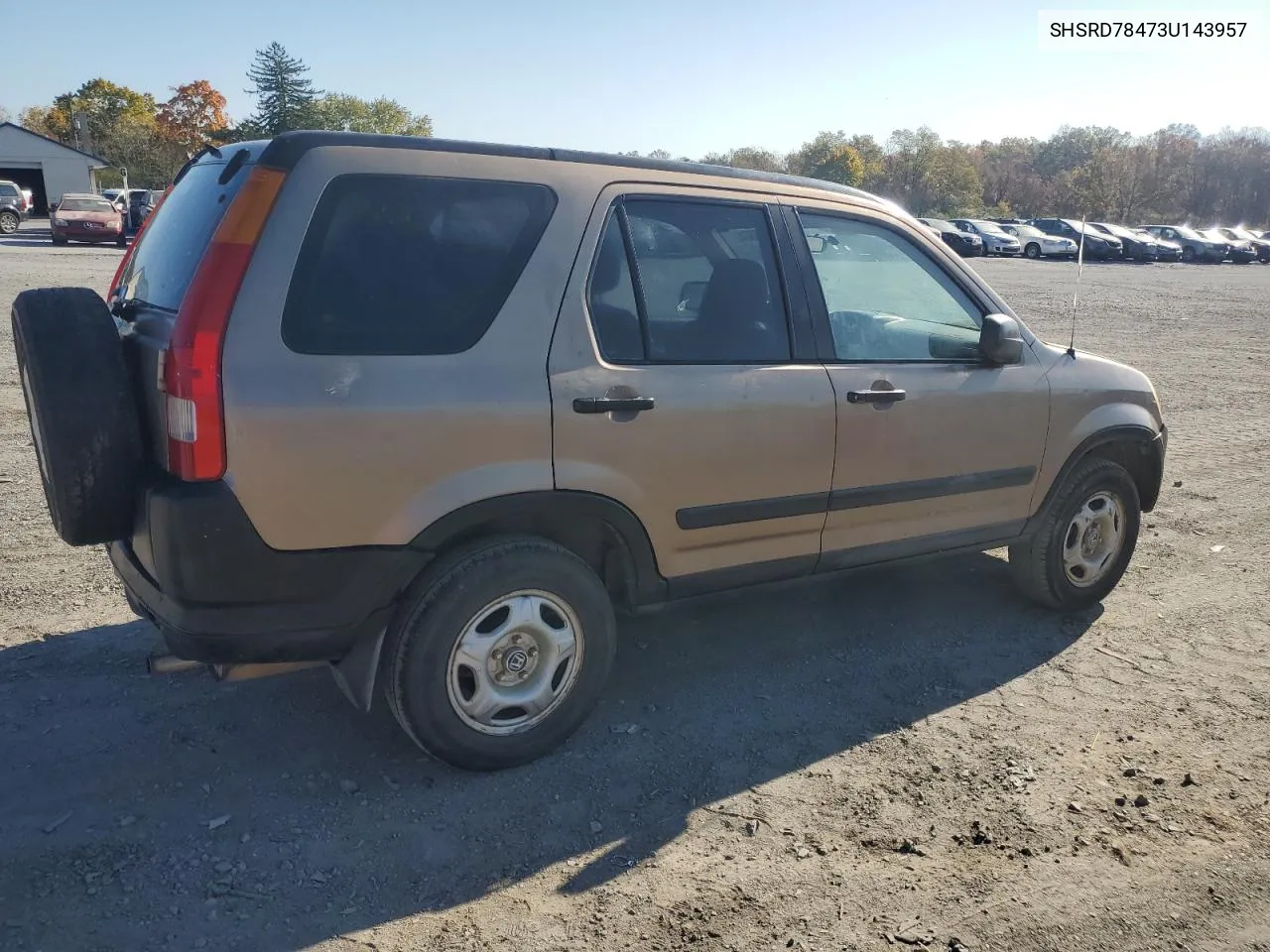 2003 Honda Cr-V Lx VIN: SHSRD78473U143957 Lot: 77545564