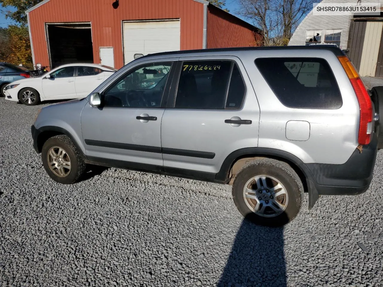 2003 Honda Cr-V Ex VIN: SHSRD78863U153415 Lot: 77836284