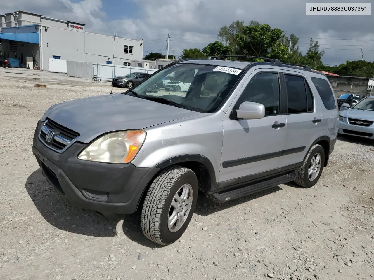 2003 Honda Cr-V Ex VIN: JHLRD78883C037351 Lot: 78133174