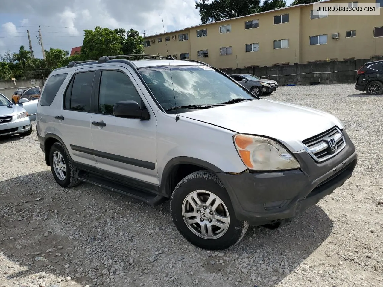 2003 Honda Cr-V Ex VIN: JHLRD78883C037351 Lot: 78133174